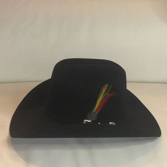 Resistol Black gold 20X Beaver Self-Conforming Cowboy Hat, Size 6 1/2 Black - Picture 2 of 11